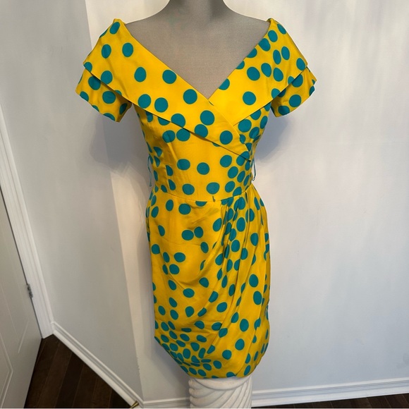 Scaasi Dress 100%silk - Picture 7 of 16